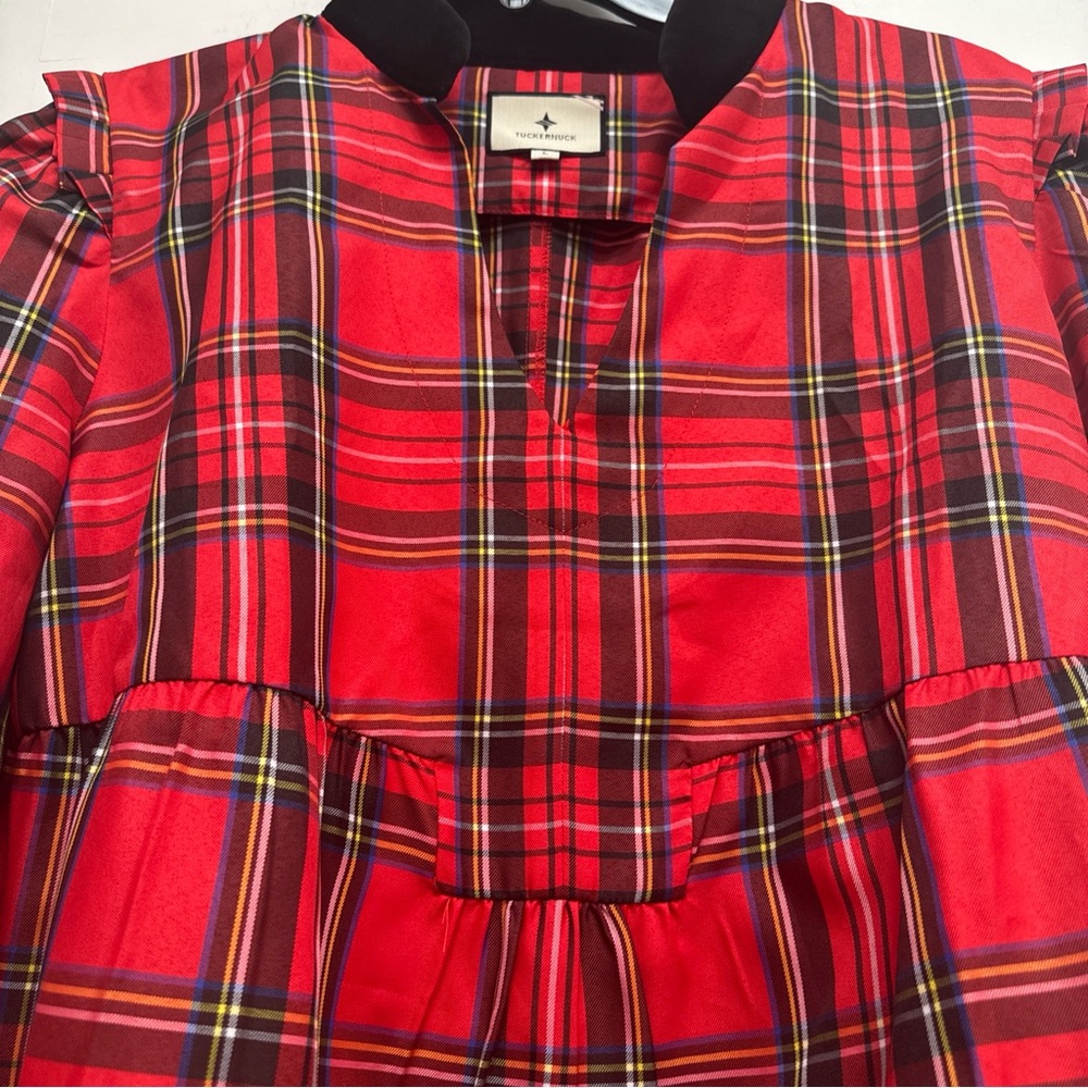 Tuckernuck Red Plaid Tunic Top - Picture 6 of 10